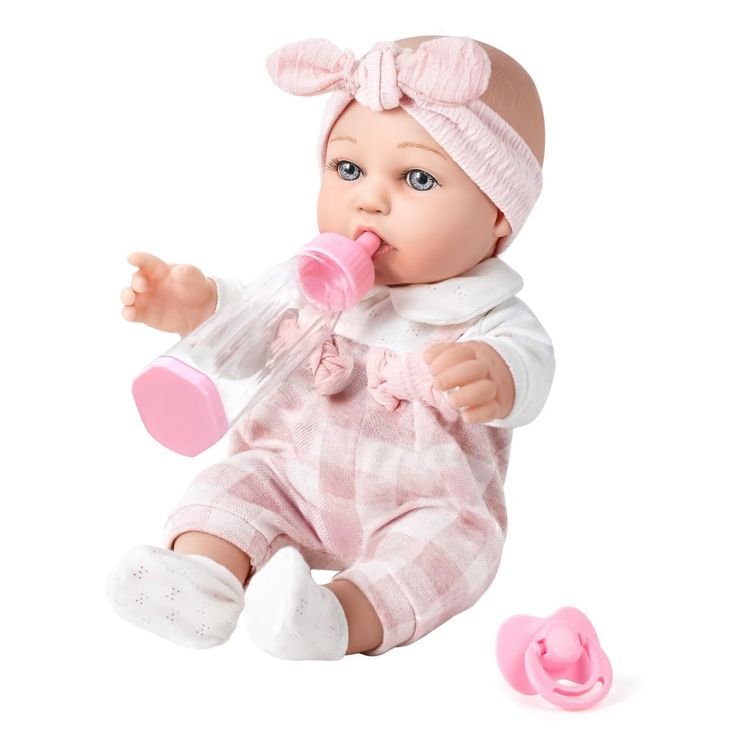 BDDOLL 12'' Baby Doll and Clothes Accessories Playset with Feeding Bottle Pacifier First Baby Dolls for Toddlers 36 Months and Up