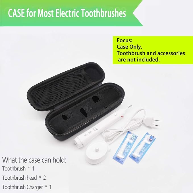 MAGIPEA Toothbrush Hard Travel Case Carrying Bag (Universal)