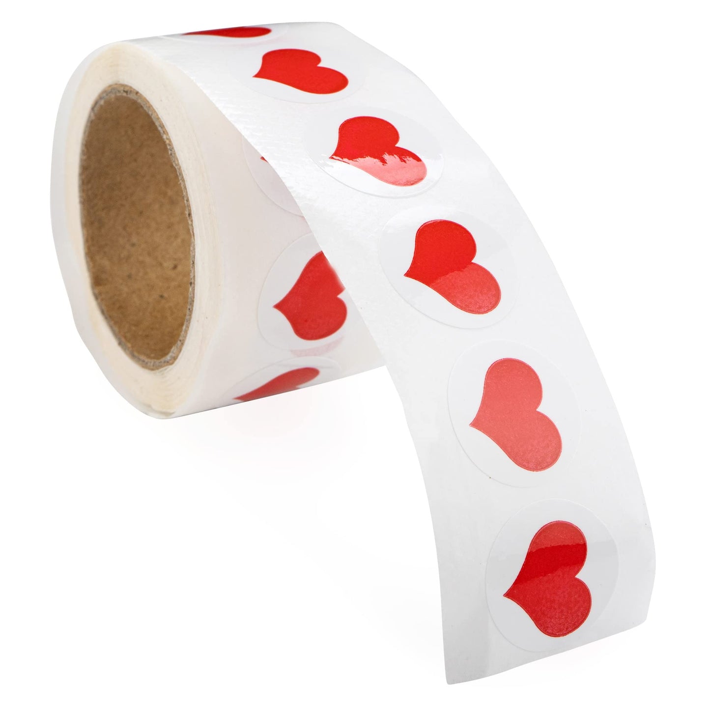 250 Small Red Heart Stickers - Valentine's Day - Valentines Stickers & Decorations