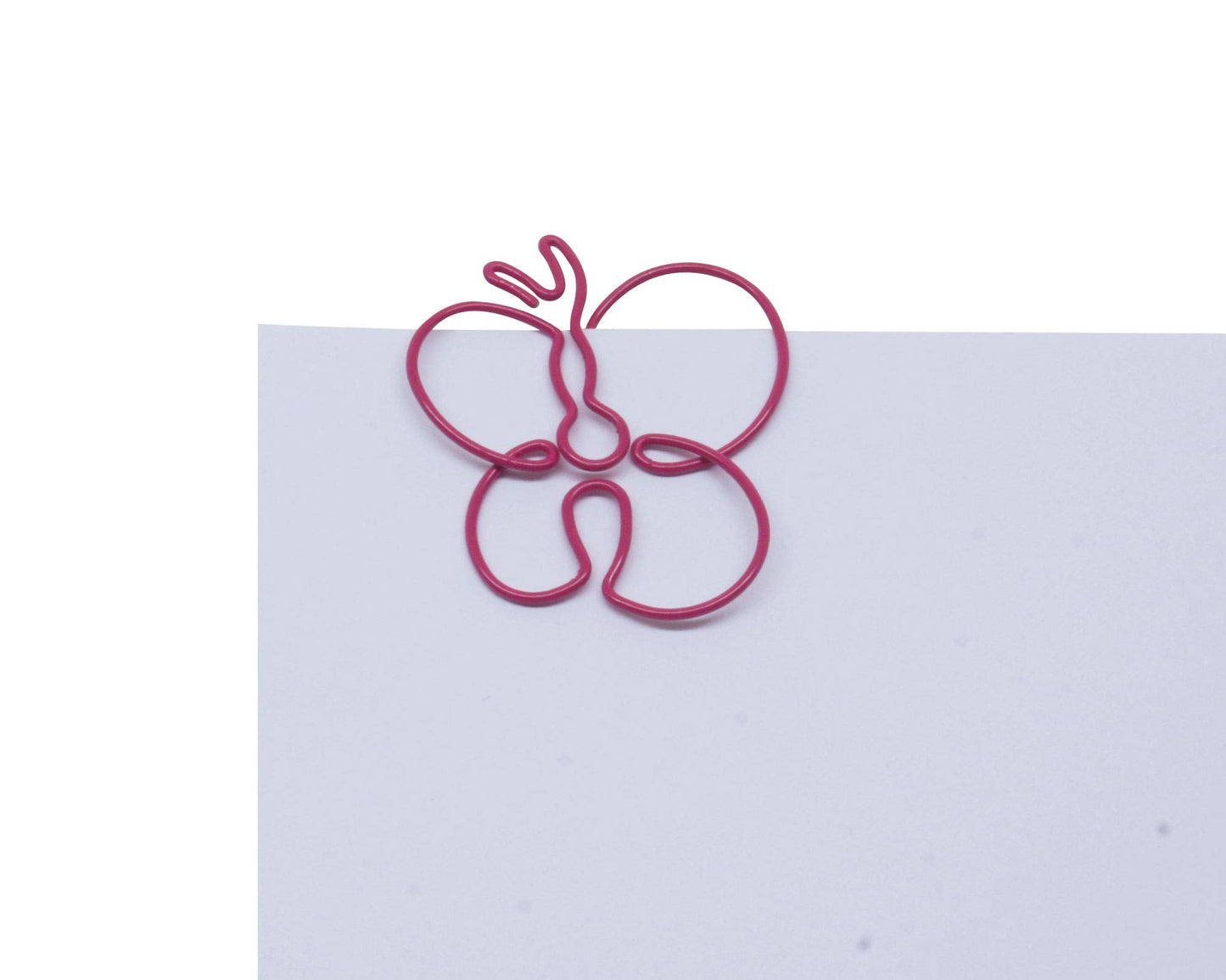 Butterfly Shaped Paper Clips (100 Count) – Pink Decorative Paper Clips for Office, School & Gifts – Round Tin Included – Butler in the Home