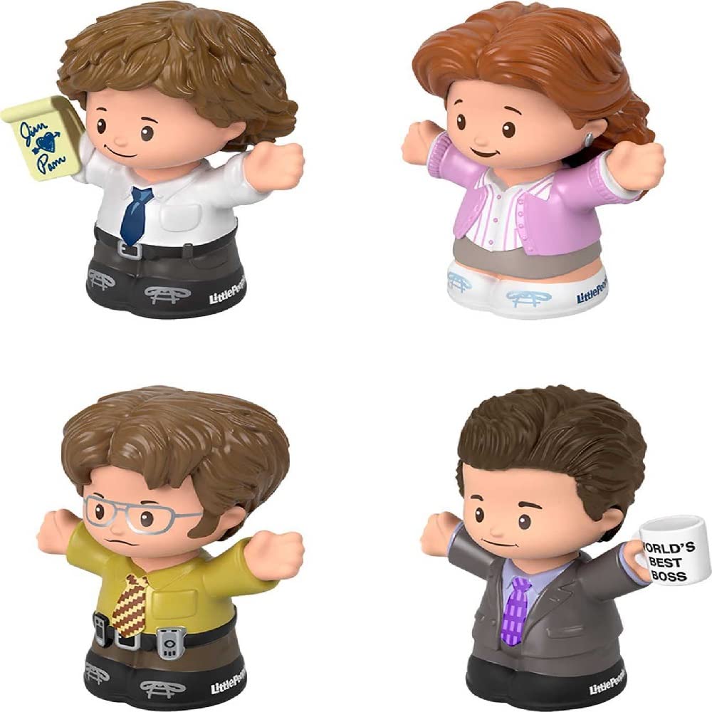 Little People Collector The Office US TV Show Special Edition Set for Adults & Fans, 4 Figures in Display Package