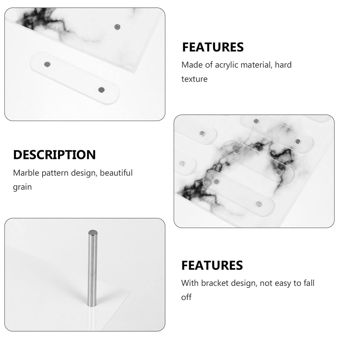 Beaupretty Magnetic Nail Art Display Board with Acrylic Stand 7.87X6.29 Inch Portable Manicure Display Stand for False Nails Practice and Nail Art Color Cards Holder
