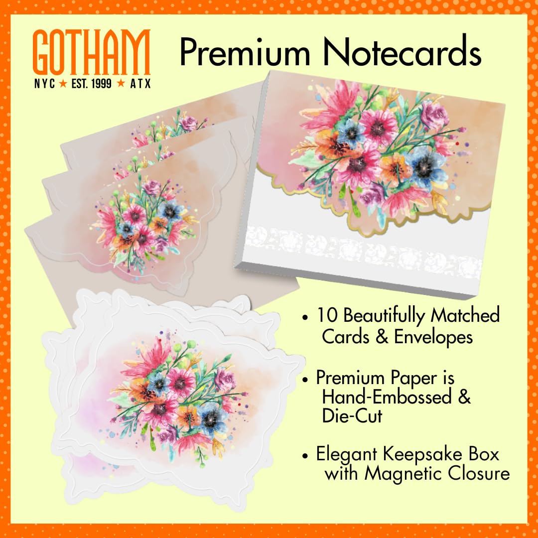 Poster Foundry Set of 3 - Pink Hydrangea Portfolio Boxed Note Cards by Carol Wilson. 10 embossed 4x5 Die-Cut Notecards and Matching Envelopes in Decorative Gift Box with Magnetic Flap. NCP2022