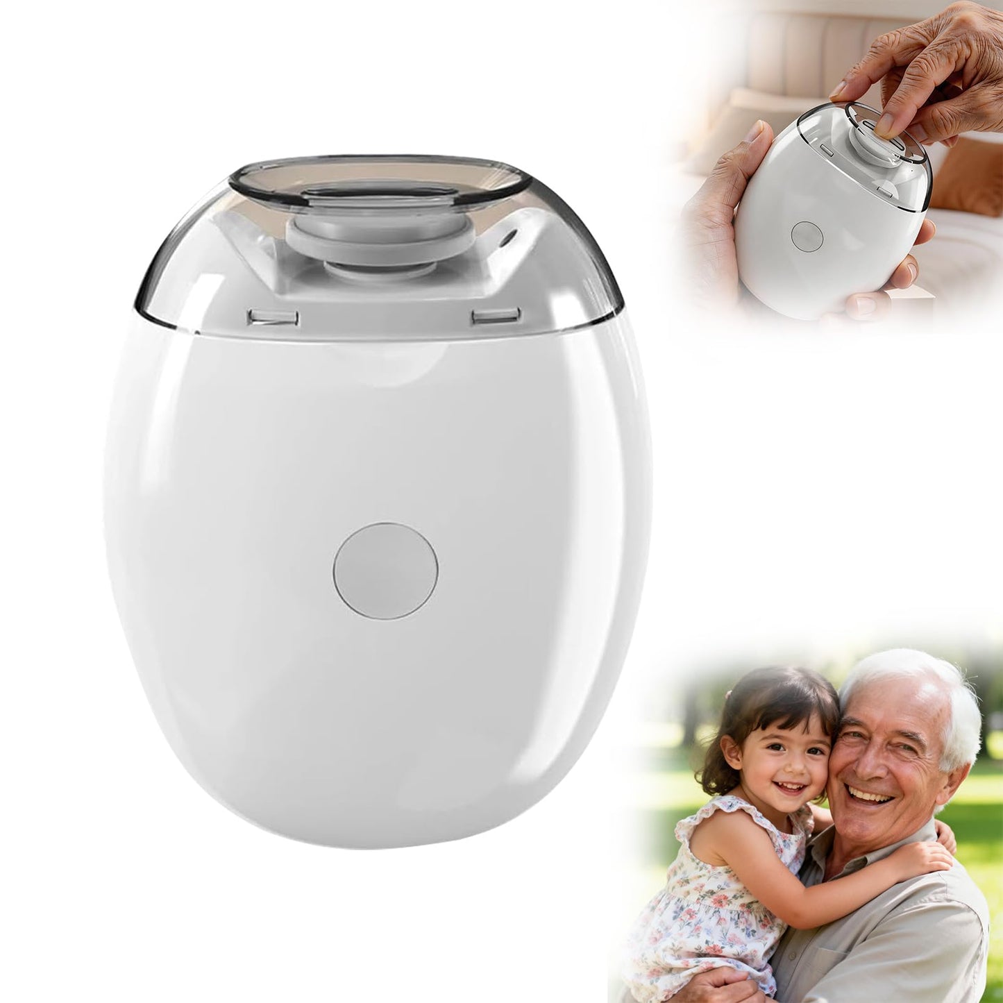 Electric Nail Clipper Automatic Nail Clipper Universal Automatic Fingernail Grinder with Built-in LED Light 3-Speed Cordless Nail Grinder Cutter Trimming Ideal for Seniors, Kids and Adults