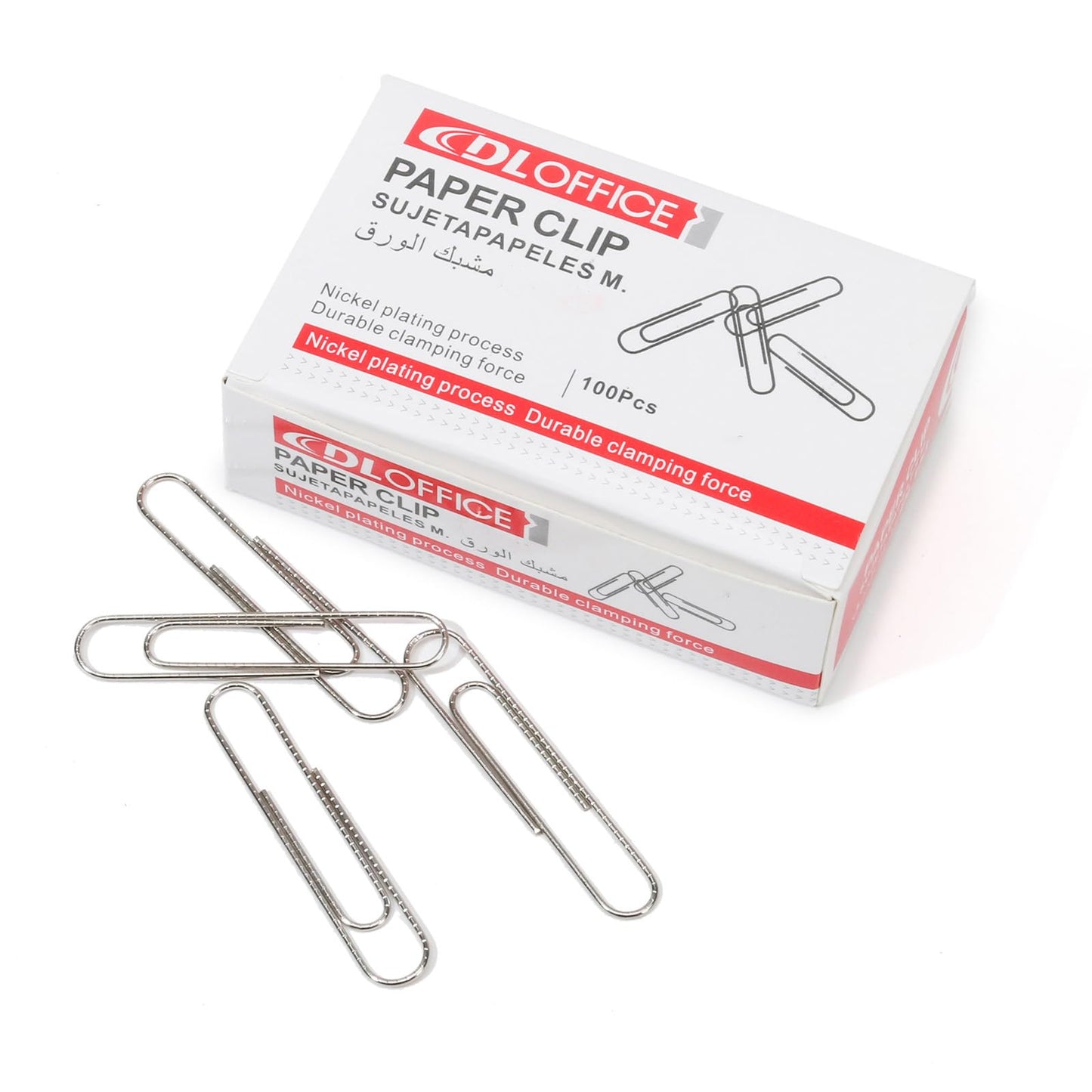 Medium Paper Clips - 1000 Pieces (10 Boxes of 100 Each) - Silver Standard Size 1.25IN - Office & School