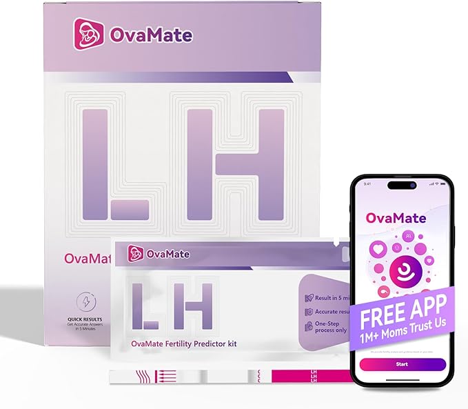 Ovulation Test Strips, Ovulation Predictor Kit,Women Fertility Tracking and Pregnancy Planning Kit with Free Ovulation Calculator iOS and Android APP-50 Tests