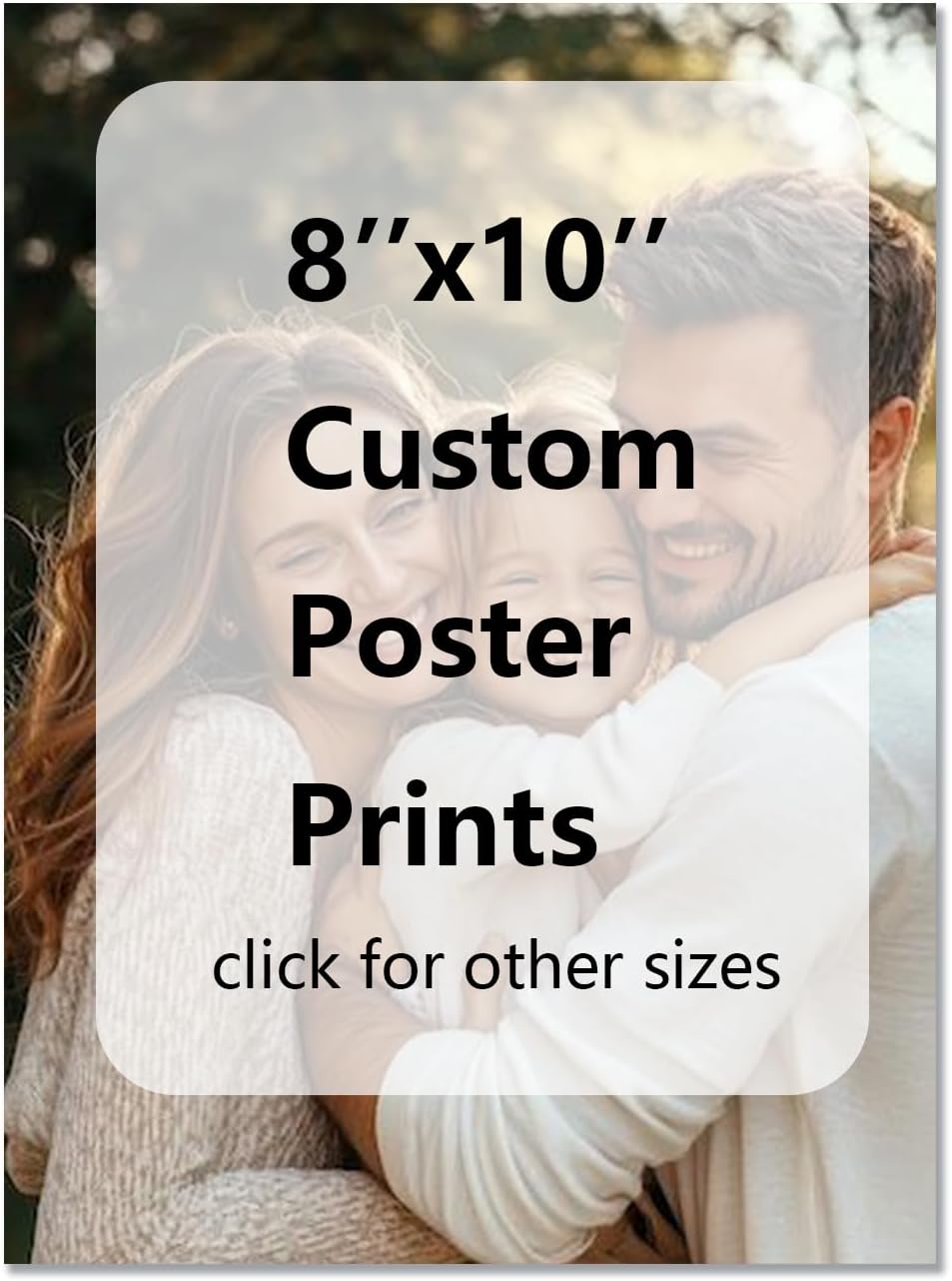 GZZFXXD Personalized Custom 8''x10'' Canvas Prints with Your Photo/your Image Large Wallart Wall Decor for Bedroom Dining room Living room Children's room(Unframed)