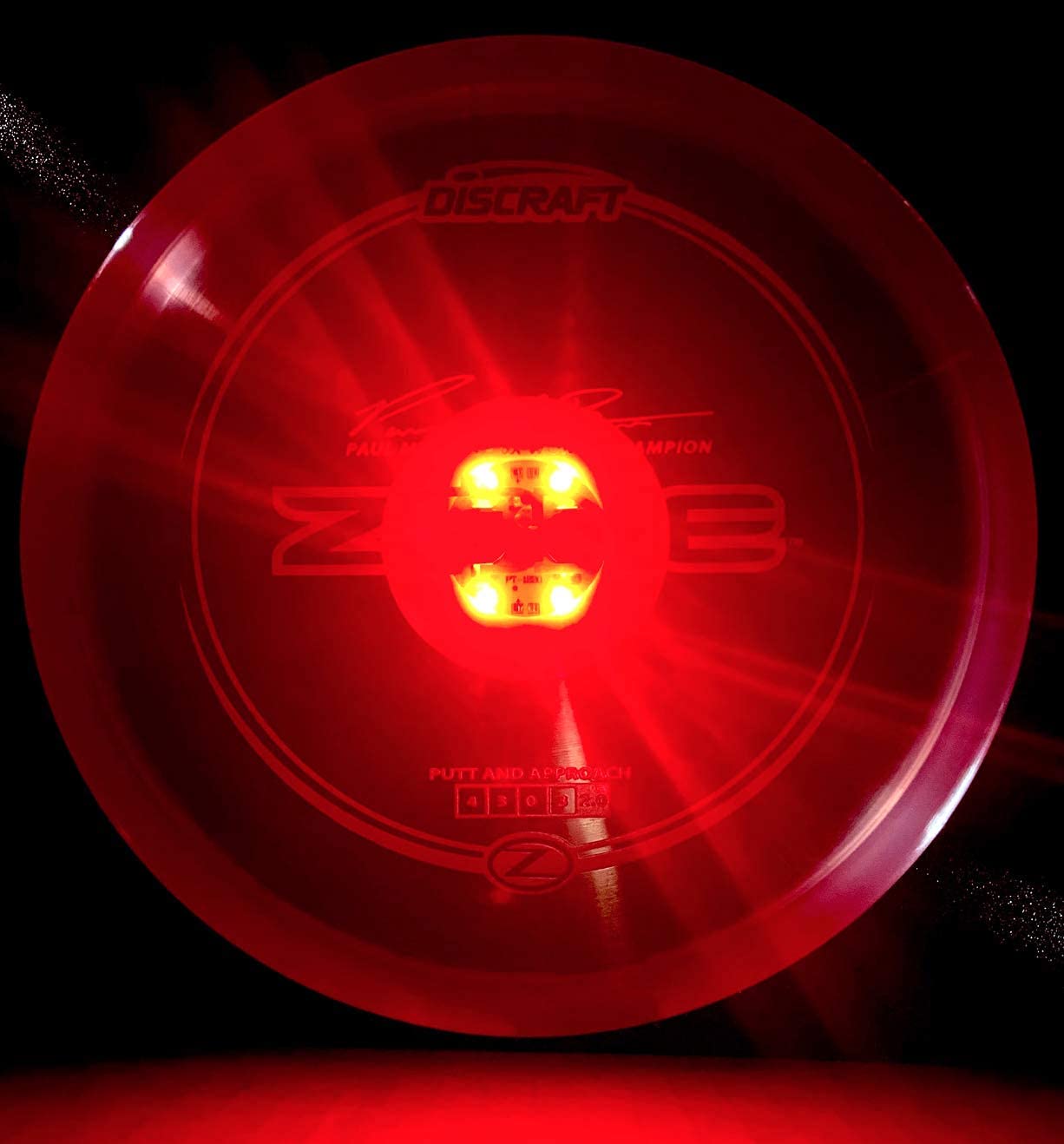 Birdi Disc Golf - Disc Golf Lights - LED - Flat Circular Quad-Lite LED Disc Golf Lights-Very Bright- Glow Disc Golf - Night Disc Golf - 8 Pack (Multi)