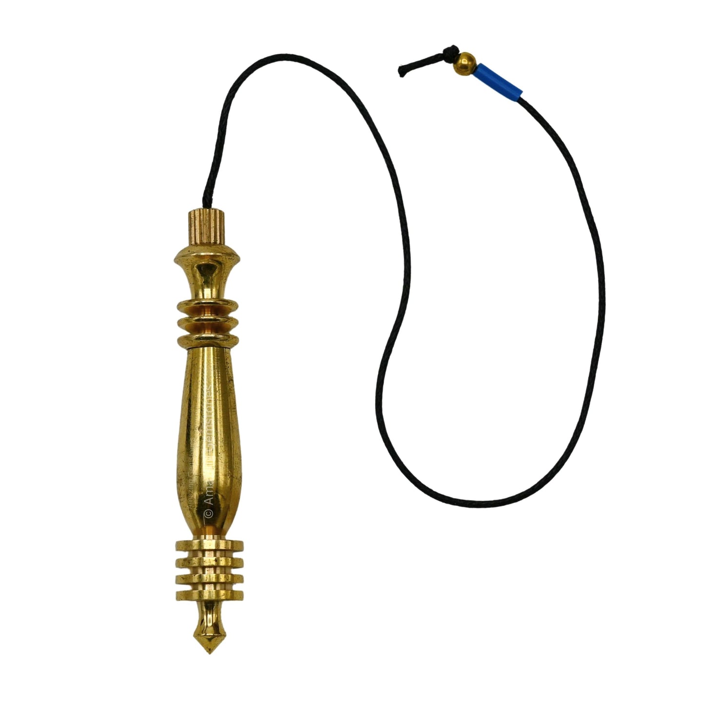 Amazing Gemstone Healing Metal Pendulums for Divination, Gold Double ISIS 7 Ring Karnak Steel Copper Pendulum High Energy Pendulo de Bronce Pendulos de Mesa MP07