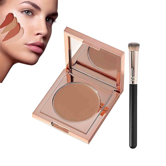 Viralvera Colored Clay Undereye Corrector, Colored CC Undereye Corrector, Eye Concealer Color, Clay Neutralizing Makeup Under Eye Hydrating Concealer with Brush