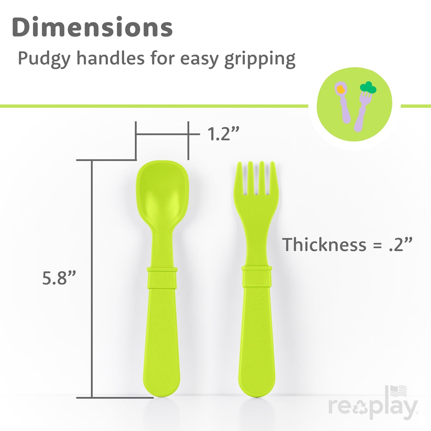 Re-Play 3 Divided Toddler Plates, 3 Utensils Set and 3 Wide Base Bowls - Dishwasher and Microwave Safe - Made in USA - Aqua Asst