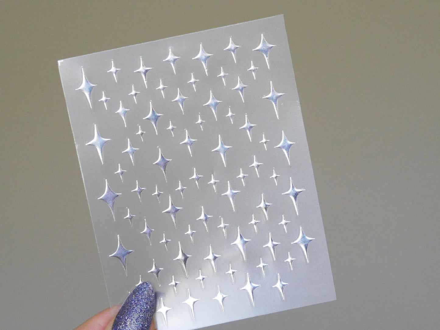Twinkle Little Star Nail Stickers Premium Metallic Stars Stickers Peel Off Gold Stickers Chameleon Halo Glittery Quadrangular Star (5 Sheets)