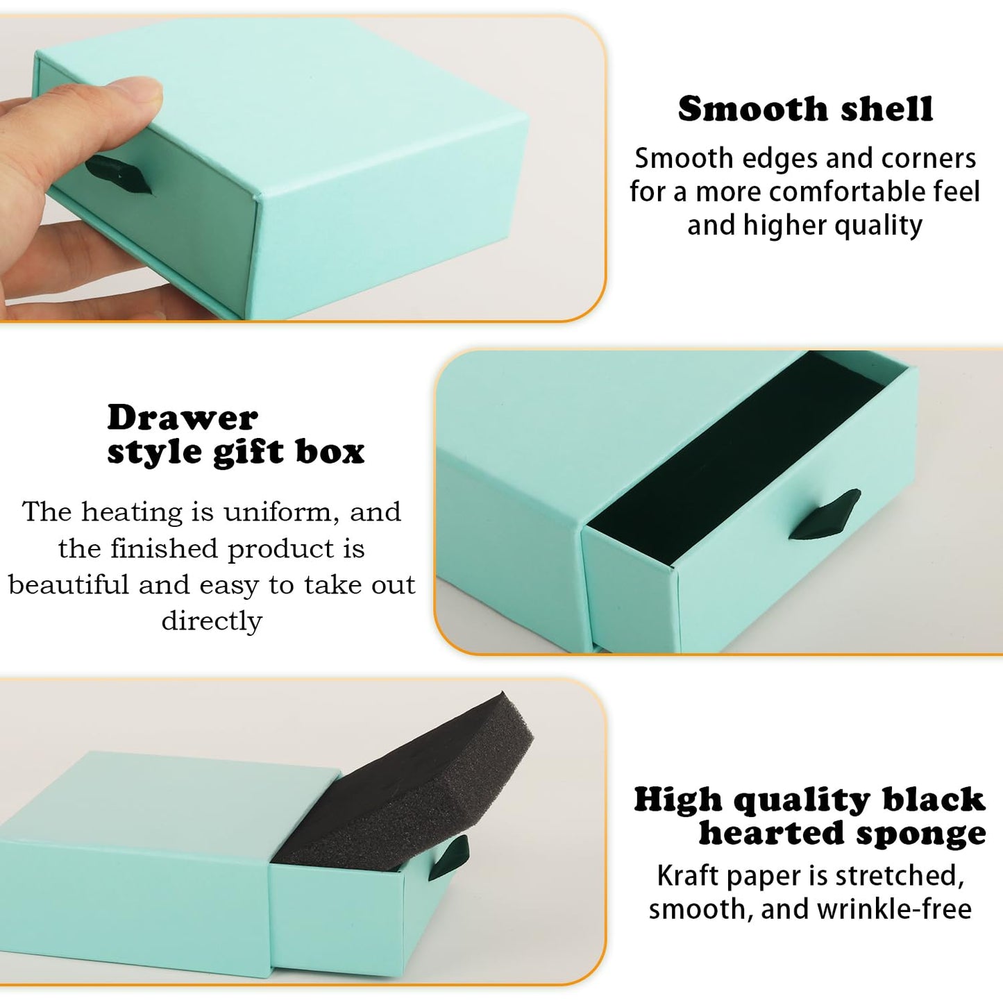 Nsmykhg Jewelry Gift Box Velvet-Lined,12 Pack Compact Drawer Style for Earrings & Rings, Necklace & Bracelet Organizer, 3.93x3.93x1.65 Inches, Stackable Elegant Jewelry Display & Storage Box (Blue)