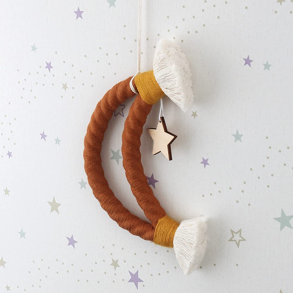 Handmade Macrame Rainbow Wall Decor for Nursery Kids Room Home Decor