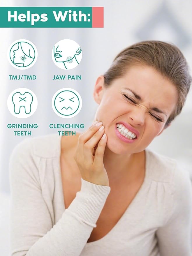 SandoKare TMJ Relief Products Jaw, TMJ Relief Massager, Vibration and Heating, Ergonomic Multi-Needle Design TMJ Massage Tool, Effective Jaw & Neck Pain, Grinding and Clenching Teeth Relief (Green)