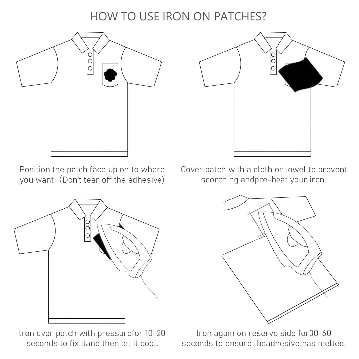 RF-patch 40Pcs Iron on Patches Variety Pack, Large Embroidered Applique Iron on Patch for Clothes, Hats, Jeans, Backpacks, Etc, Machine Washable