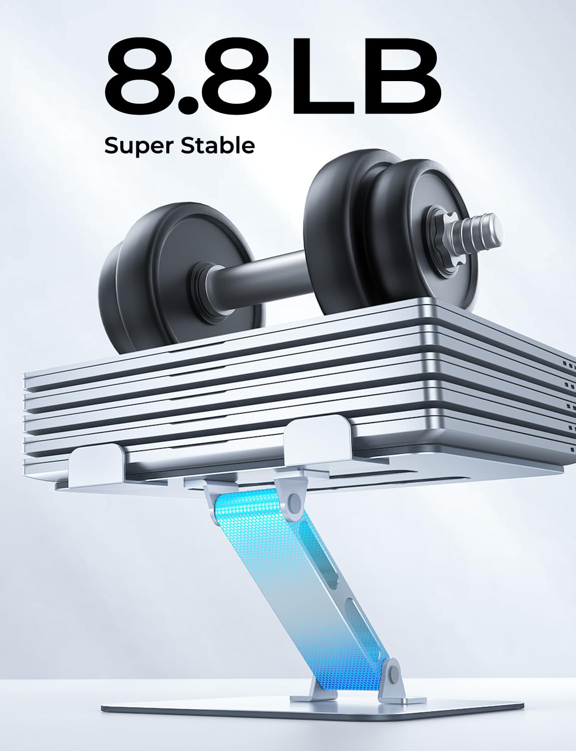 Niweya Adjustable Ergonomic Laptop Stand for Desk, Foldable Computer Stand, Stable Aluminum Lectern Notebook Riser & Portable Laptop Holder Mount Compatible with 10-16" MacBook Pro/Air, Dell, HP