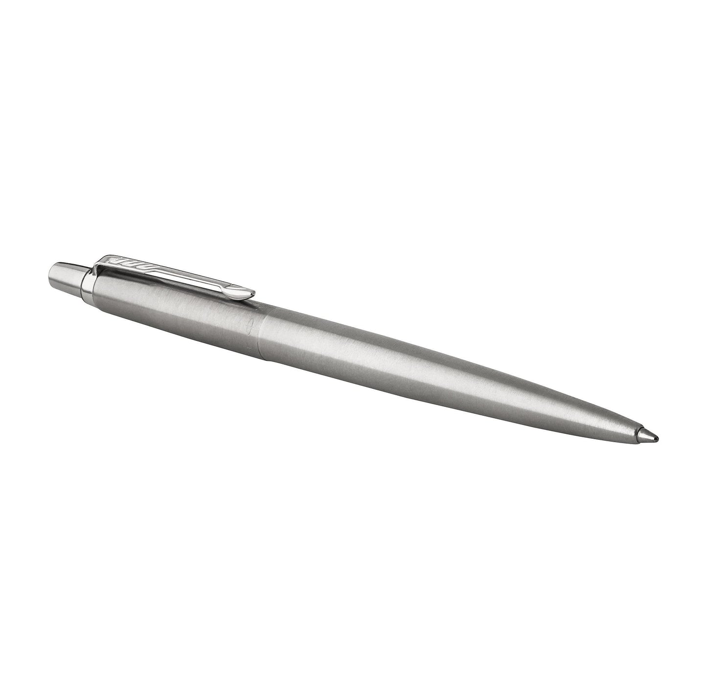 Parker Jotter Ballpoint Pen, Stainless Steel with Chrome Trim, Medium Point, Blue Ink - Smooth Writing, Sleek, Polished, Professional, Desk Essentials