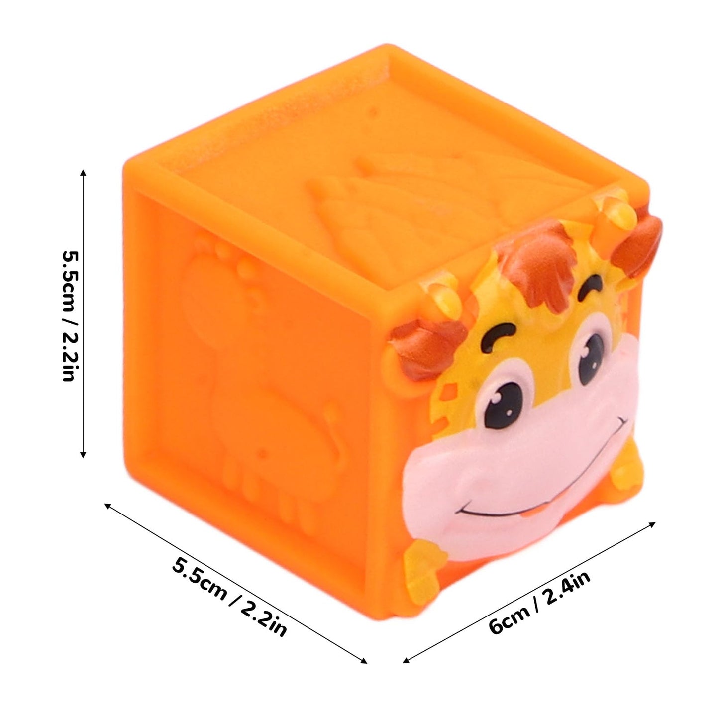 Zunate Soft Baby Building Blocks Toy, Comfortable Rubber Material with Multi Colors and Patterns, Lightweight Stacking Blocks for Infants and Toddlers