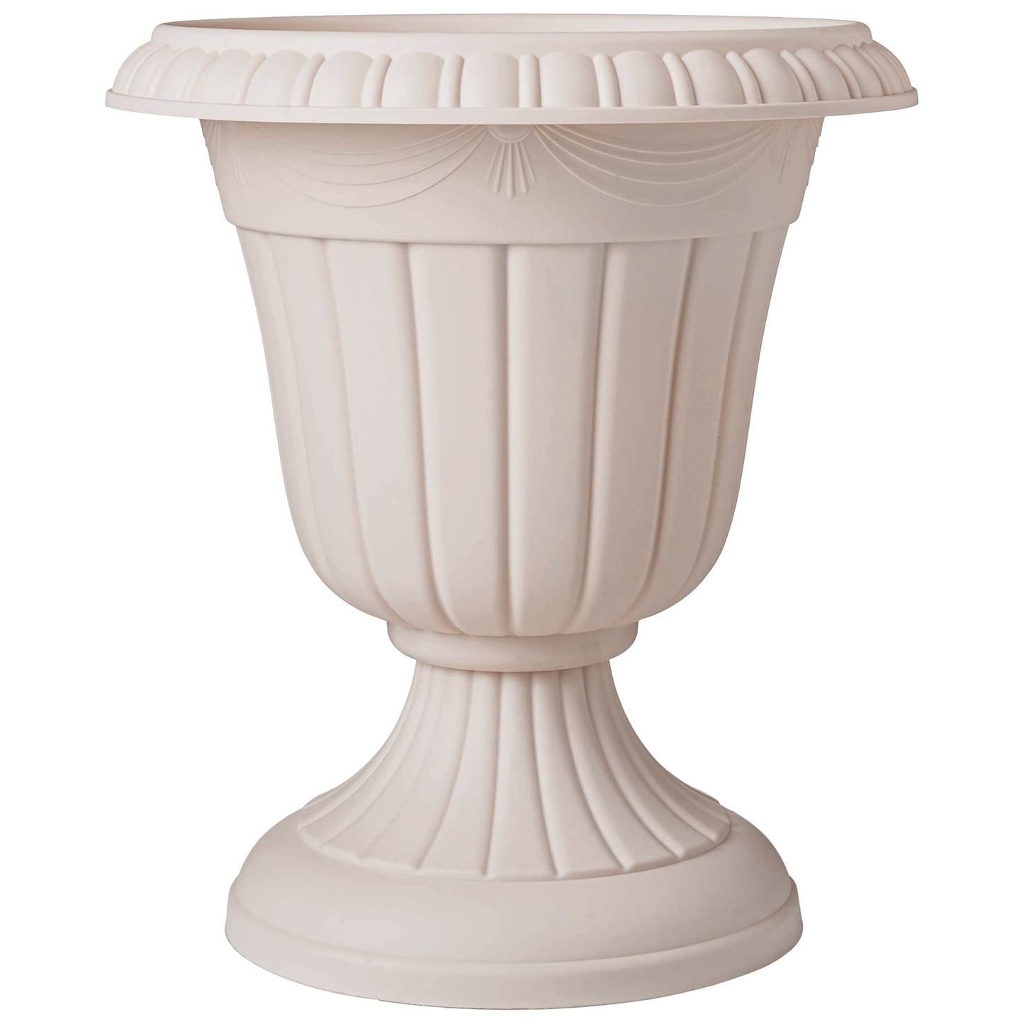 Arcadia Garden Products PL20TP Classic Traditional Plastic Urn Planter Indoor/Outdoor, 10" x 12", Taupe