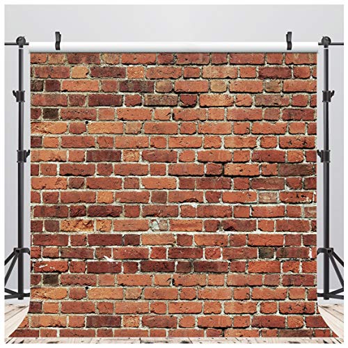 AIIKES 10x10FT Red Brick Wall Photography Backdrop Thin Vinyl Photo Backdrops Baby Birthday Party Graduation Home Decoration Photo Booth Studio Prop Banner 11-506 - size: 10x10ft