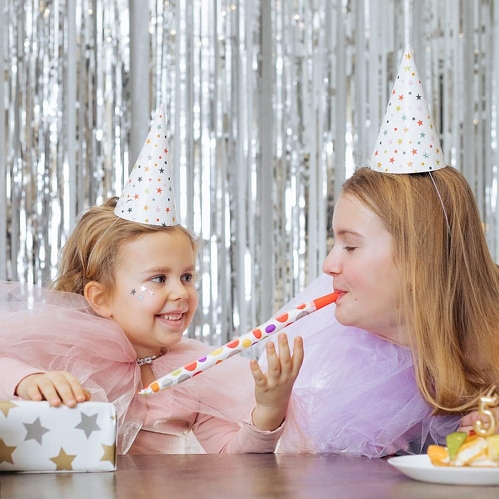 20 Pack Foil Curtain Backdrop Silver Metallic Tinsel Foil Fringe Curtains Photo Booth Props for Birthday Wedding Engagement Baby Shower Bachelorette Christmas Holiday Celebration Party Decorations