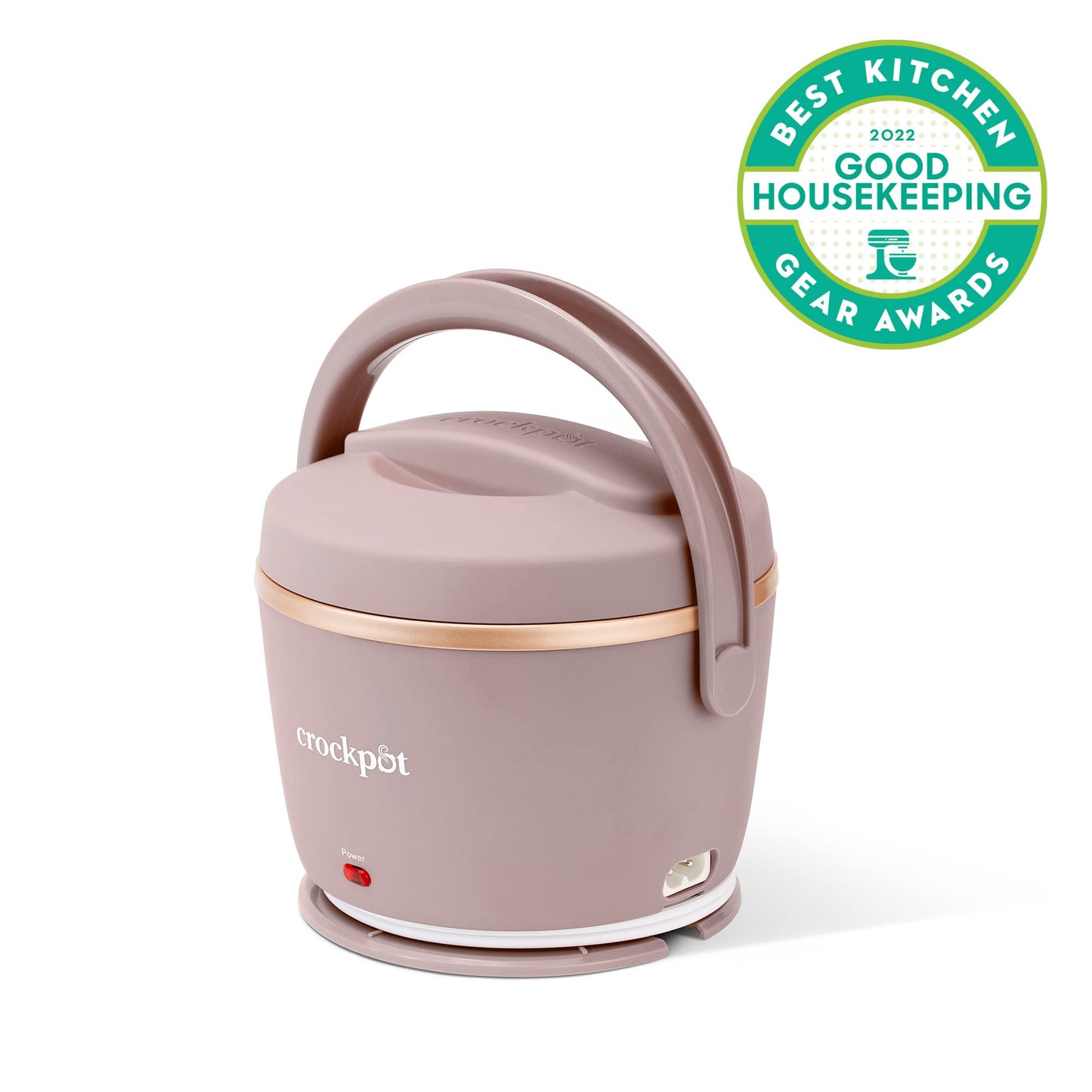 Crock-Pot 20oz Portable Electric Food Warmer, Personal Lunch Box Keeps Food Spill-Free & Warm, Ideal for Travel, Work, School, Car, On-the-Go, Dishwasher-Safe, Giftable, Blush Pink