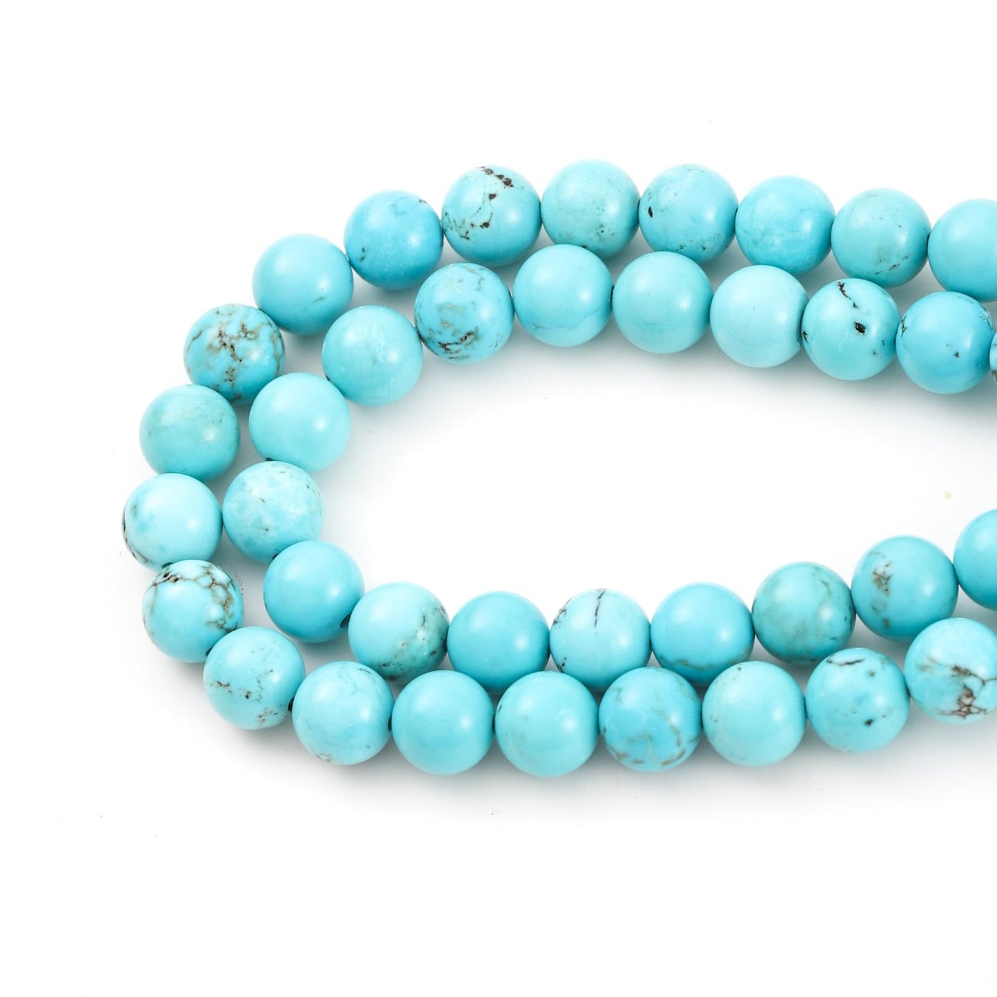 10mm 38pcs DIY Natural Turquoise Stone Beads Round Healing Crystal Gemstone Loose Beads for Jewelry Making Handmade Bracelet Necklace