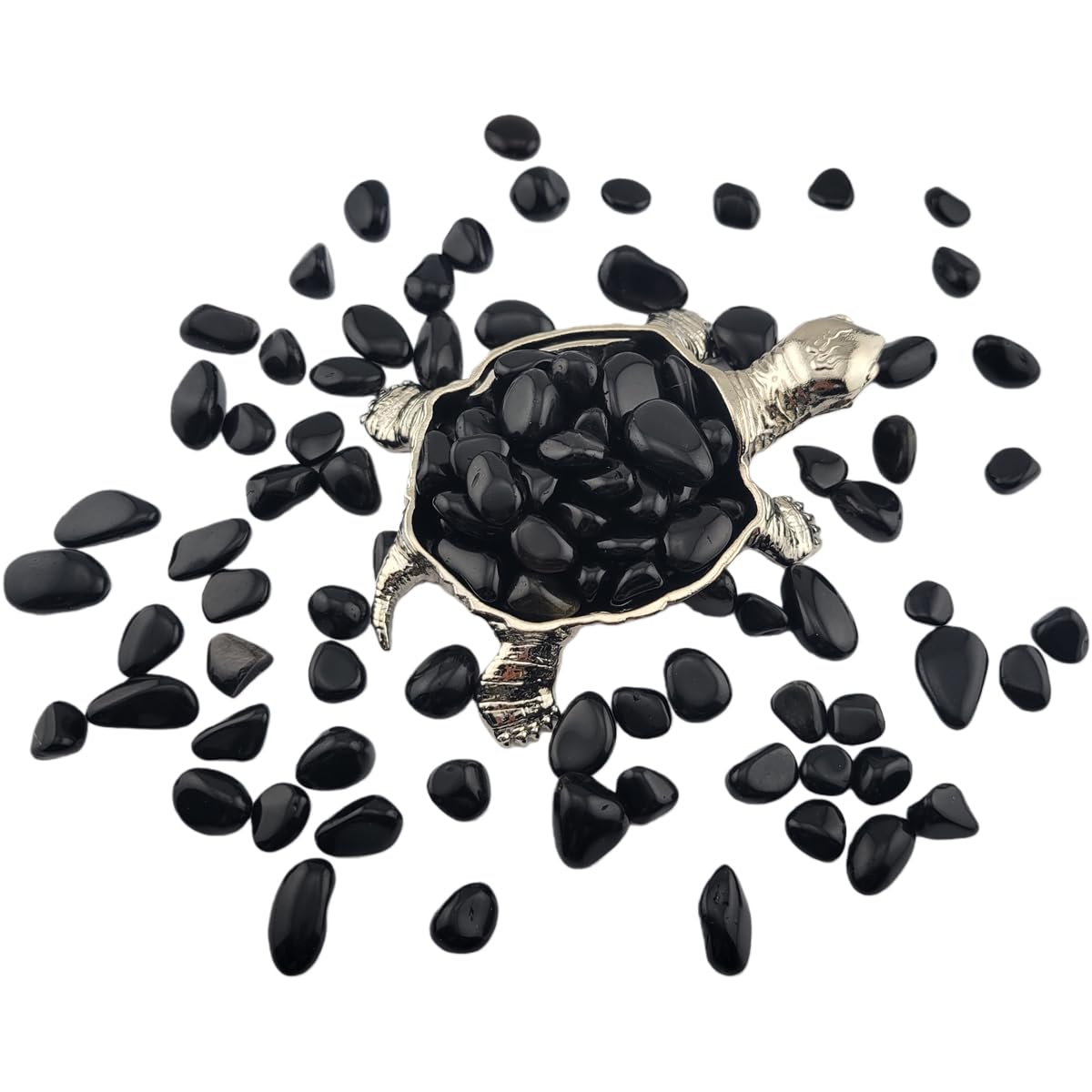 1,000 Carats Black Obsidian Handpicked Tumbled Stones Crystals Chips Bulk Pocket Stones for Healing, Reiki, Meditation, Witchcraft and Home Decorations (Black Obsidian)