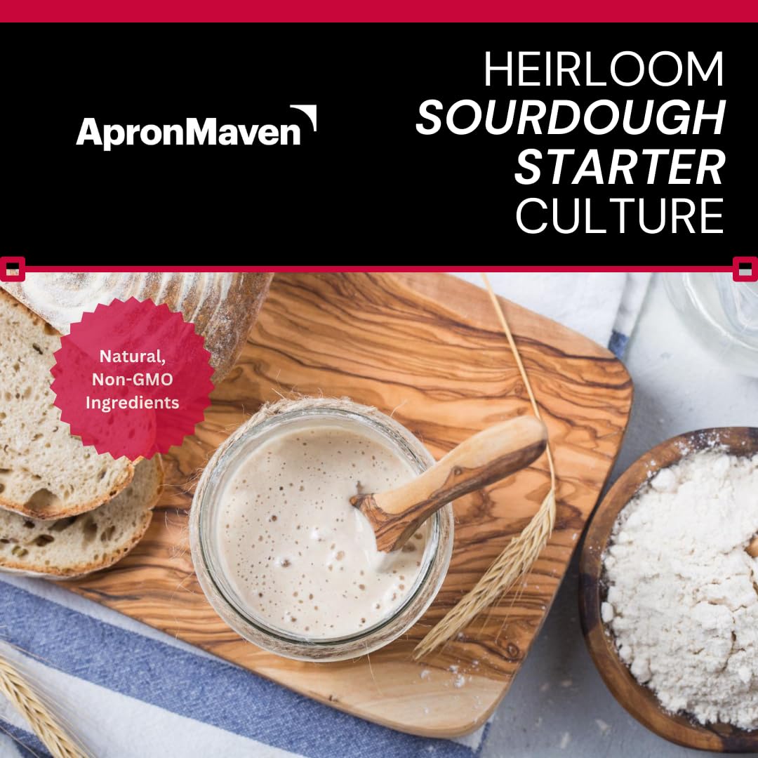4 Pack Sourdough Starter Variety Pack - Dehydrated Sour Dough Starters San Francisco, German, Italian, French - Essential Sourdough Bread Baking Supplies Kit - Birthday Gift Idea for Women Bakers & Homesteaders
