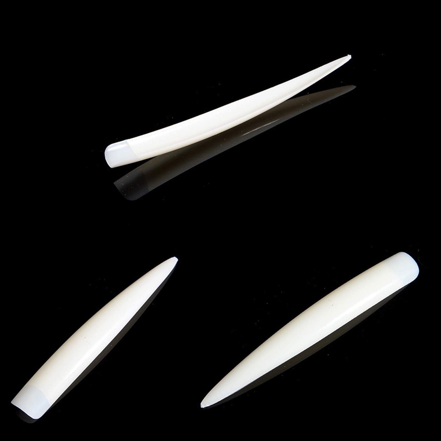 120 Pcs Stiletto Nail Tips Extra Long Sharp False Nail Art Tips Acrylic Fake Nail Tools Kit for Cosplay Bride (Natural)