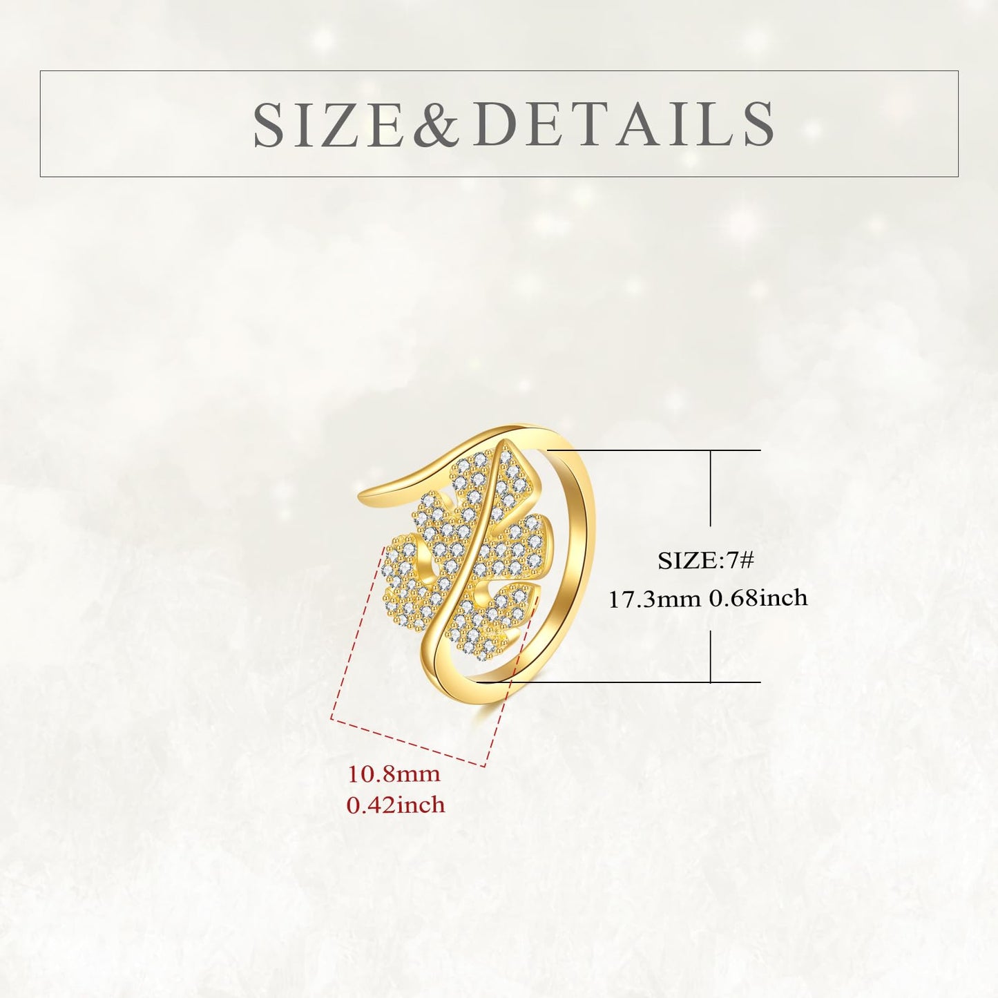 POPLYKE Tropical Monstera Leaf Ring Sterling Silver Boho Adjustable Open Ring Spoon Ring Vintage Thumb Rings for Women