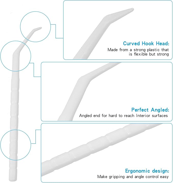 Interdental Toothpicks, Disposable Plastic Curved Hook Toothpicks, Ultra Teeth Cleaning Tool for Daily Care of Removes Plaque and Debris Between Your Teeth 200PCS (Pack of 1)