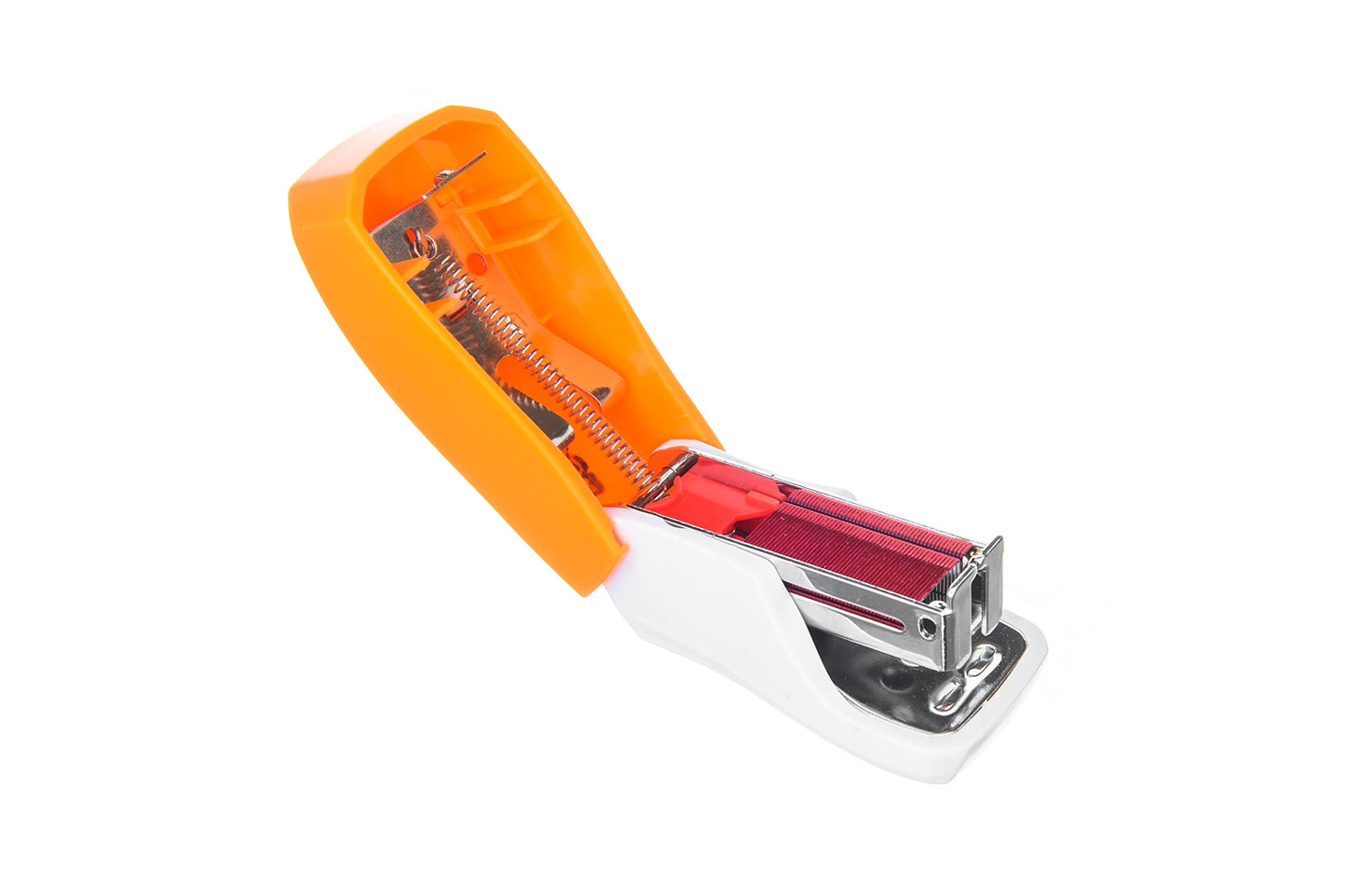 Aria Premium Mini Stapler Set by PraxxisPro - with Built-in Staple Removers, 2000 Standard Staples Included - for Office, School, and Travel, Set of 2, Orange & Green