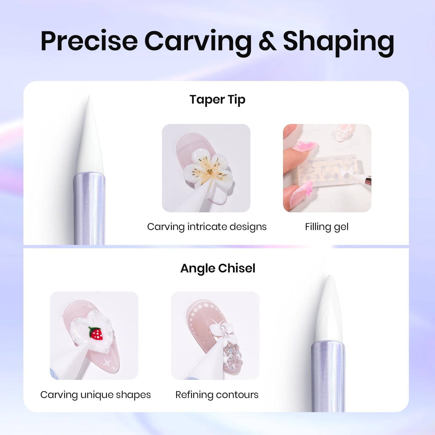Beetles 5PCS Nail Art Dotting Tools Sculpture Pen Sculpting Tools & 31pcs Art Nail Brushes with Palette Holder All in One for Starter Manicure Design Set