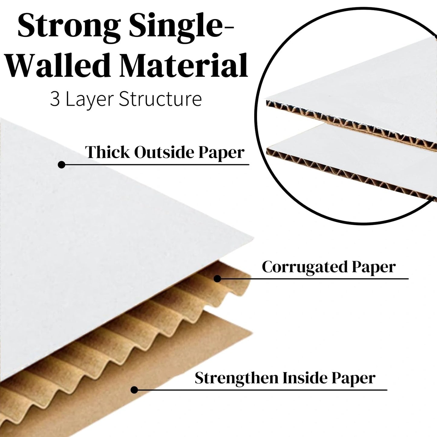 Peohud 40 Pack Small Shipping Boxes, 4 x 4 x 4 Inches White Corrugated Cardboard Box, Mailing Box for Shipping, Packing Storage, Gift Box, Recyclable