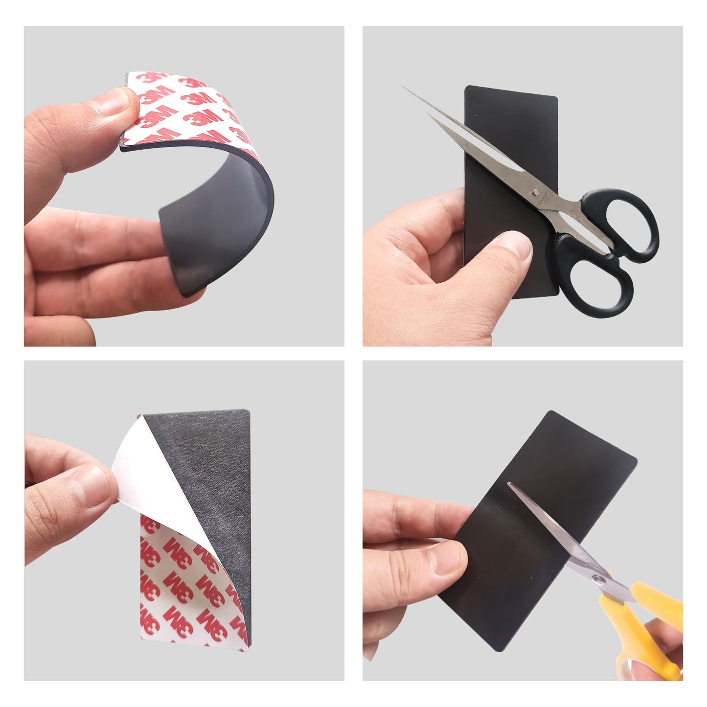 16-Pack Flexible Magnetic Strips with Adhesive Backing (1"x3") - Strong Cut-to-Size Magnets for DIY, Classroom, Fridge & Whiteboard Organization - Teacher Supplies, Crafts & Home Use