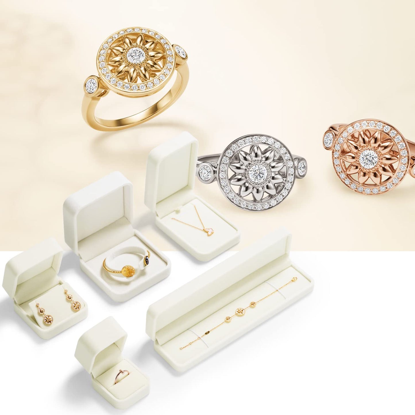Oirlv Velvet Earring Gift Box Wedding Valentine's Day White Earrings Stud Case