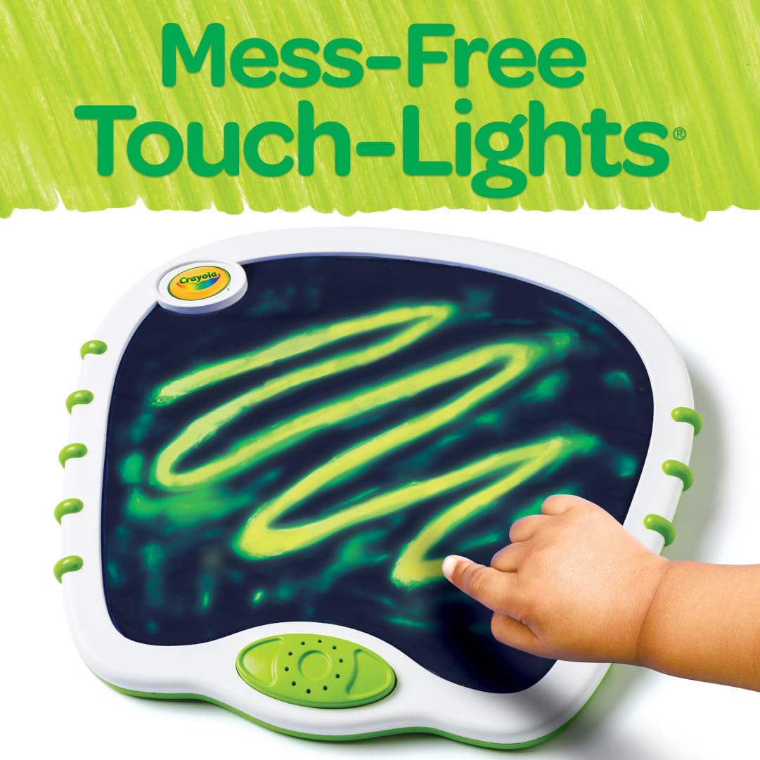 Crayola Toddler Touch Lights, Musical Sensory Toys for Toddlers, Essential Easter Basket Stuffers & Gifts, Light Up Drawing Pad, Mess Free Painting, Travel Activity, 2+