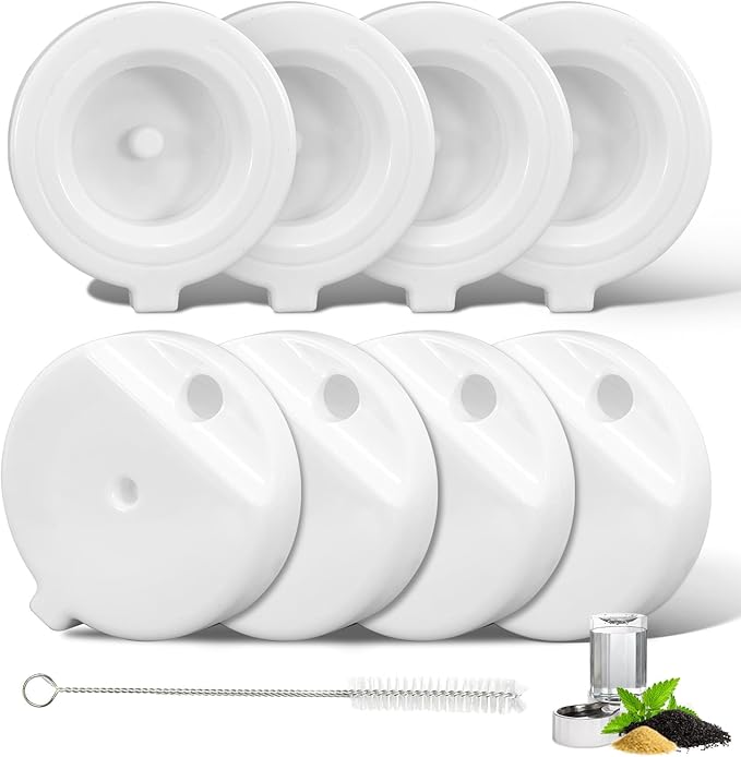 Baofum Gravity Pet Water Fountain Filters, Automatic Pet Waterer Replacement Filters for 3.6L/4.6L/6L/8L Dog Water Dispenser(4 Filters with 1Brush)