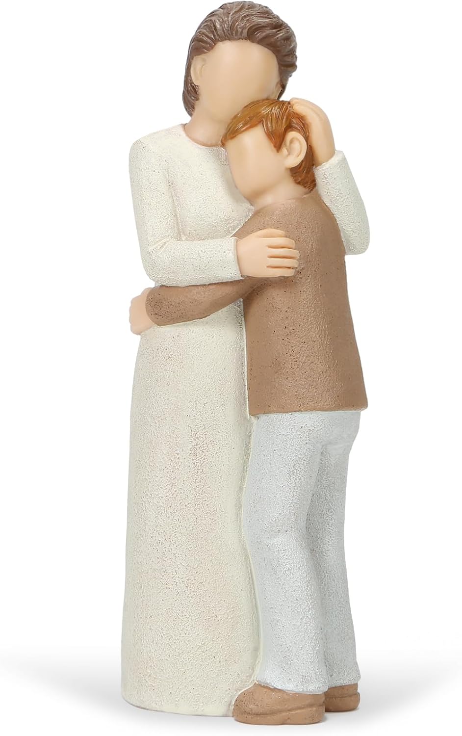 Grandma and Grandson Figurines, Elderly Grandmother and Teen Grandson Statues, Love My Grandma Gift for Mother’s Day Anniversary Birthday Christmas