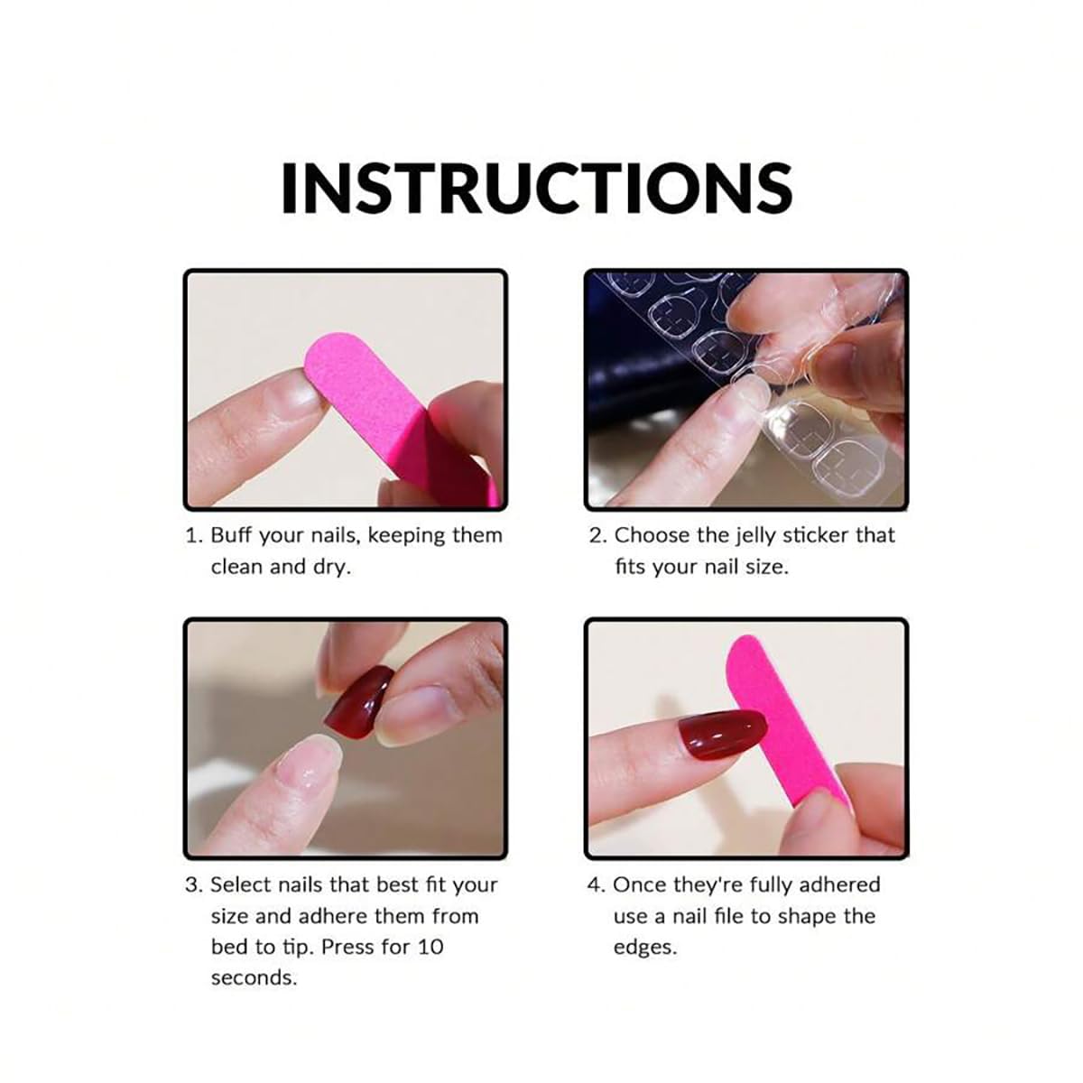 Cherry Press on Nails Long Stiletto Fake Nails French Tip False Nails Star Heart 3D Bow Design Extra Long Full Cover Glossy Acrylic Nails for Women Manicure 24PCS