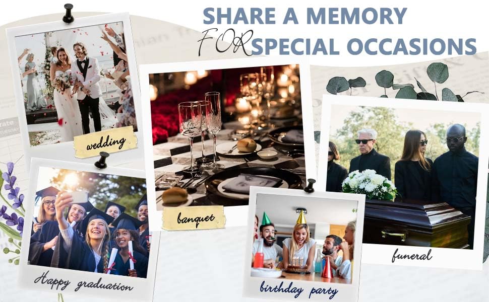 Oxmidud Wooden Share Love & Memories Box with 50 Pcs Share A Memory Cards for Celebration of Life Decorations - Elegant Keepsake for Funerals, Weddings, Birthdays & Graduations - Heirloom Storage Box