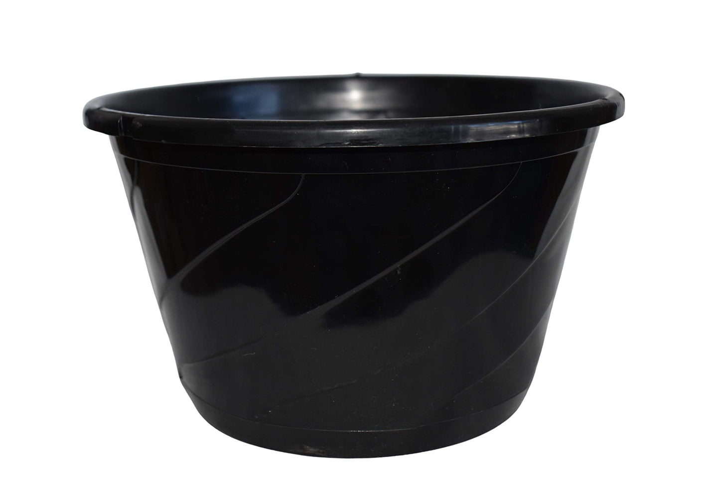 Landmark Plastics 10" Diameter Black Contempo Swirl Hanging Basket (5)