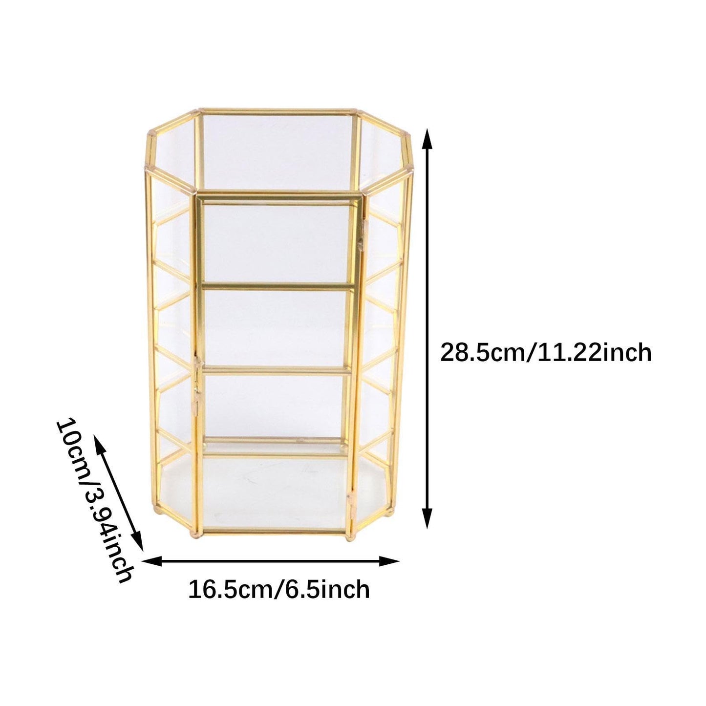 Colaxi Glass Jewelry Box Jewelry Display Case,Birthday Gift,Transparent,Makeup Storage Case Trinket Box Organizer for Bracelet Rings