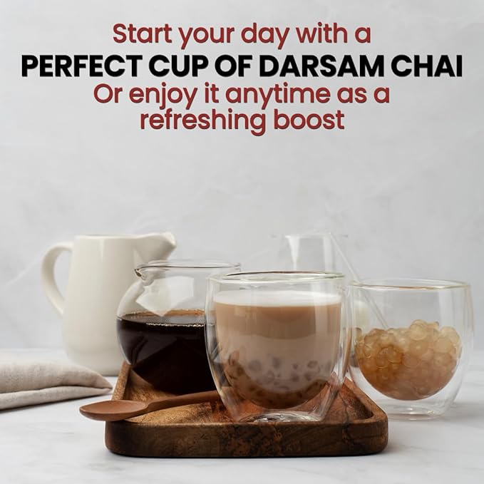 Darsam CTC Black Tea from Assam– 8.8oz (250g), Bold & Full-Bodied Loose Leaf Chai Tea, Perfect for Traditional Chai, Iced Tea & Kombucha, Single-Origin Assam Tea, Shipped Straight from the Estates, Packed in Airtight PET Jar for Freshness