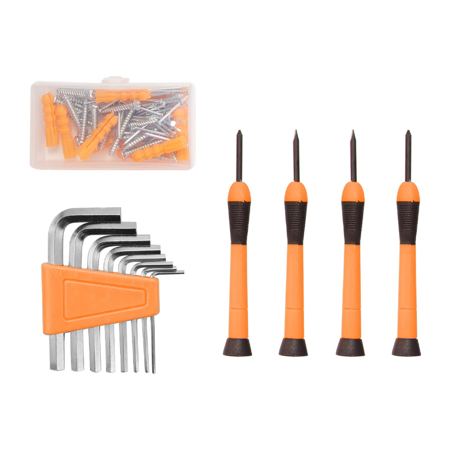CARTMAN Home Tool Set Kit, Basic Household Hand Tools with Storage Case Light Orange