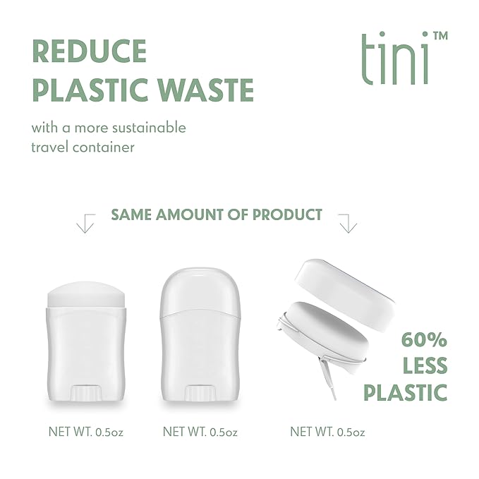 Tini Naturals Deodorant, Travel Size Aluminum Free Deodorant for Women & Men with Coconut Oil and Shea Butter, 0.4 oz Each (12 Pack), Spring Meadow Scent