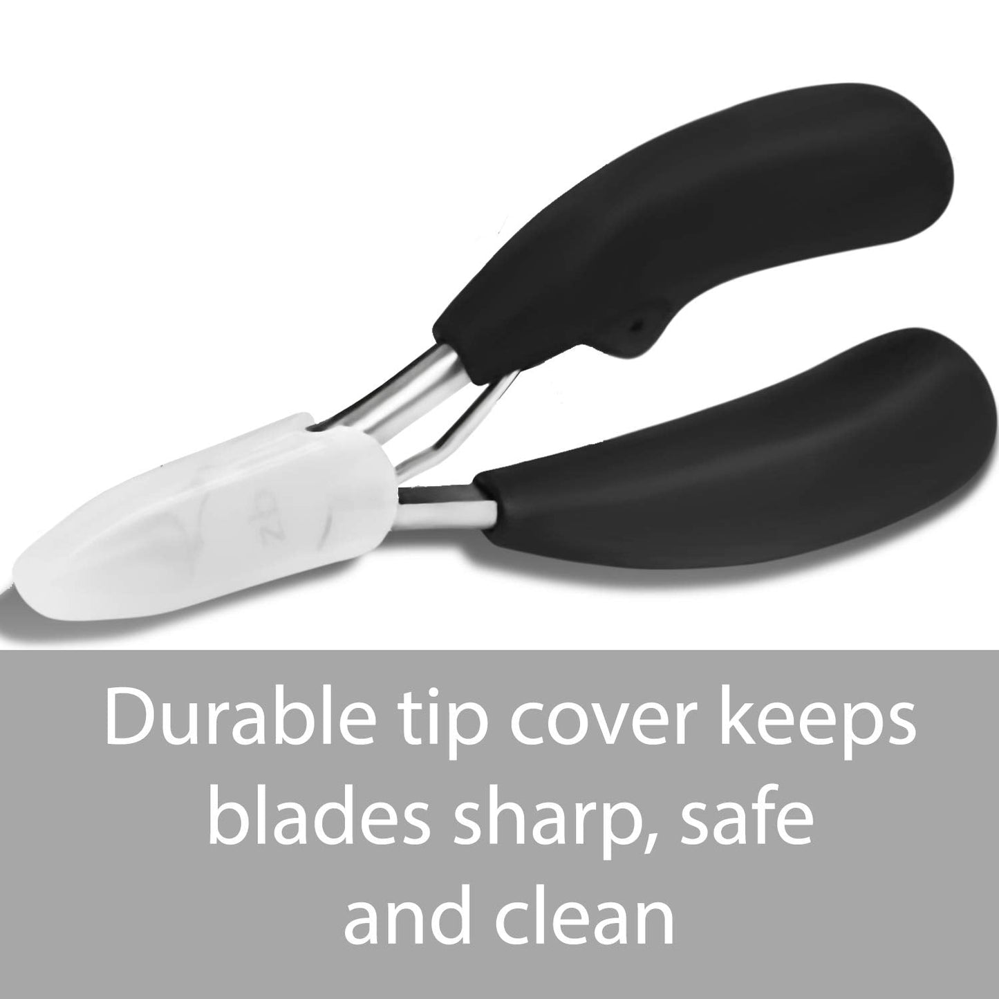 Zizzili Basics Toenail Clippers for Thick or Ingrown Nails – Large Easy-Grip Handle - Heavy Duty, Sharp Stainless Steel Nippers for Seniors & Home Pedicure Care