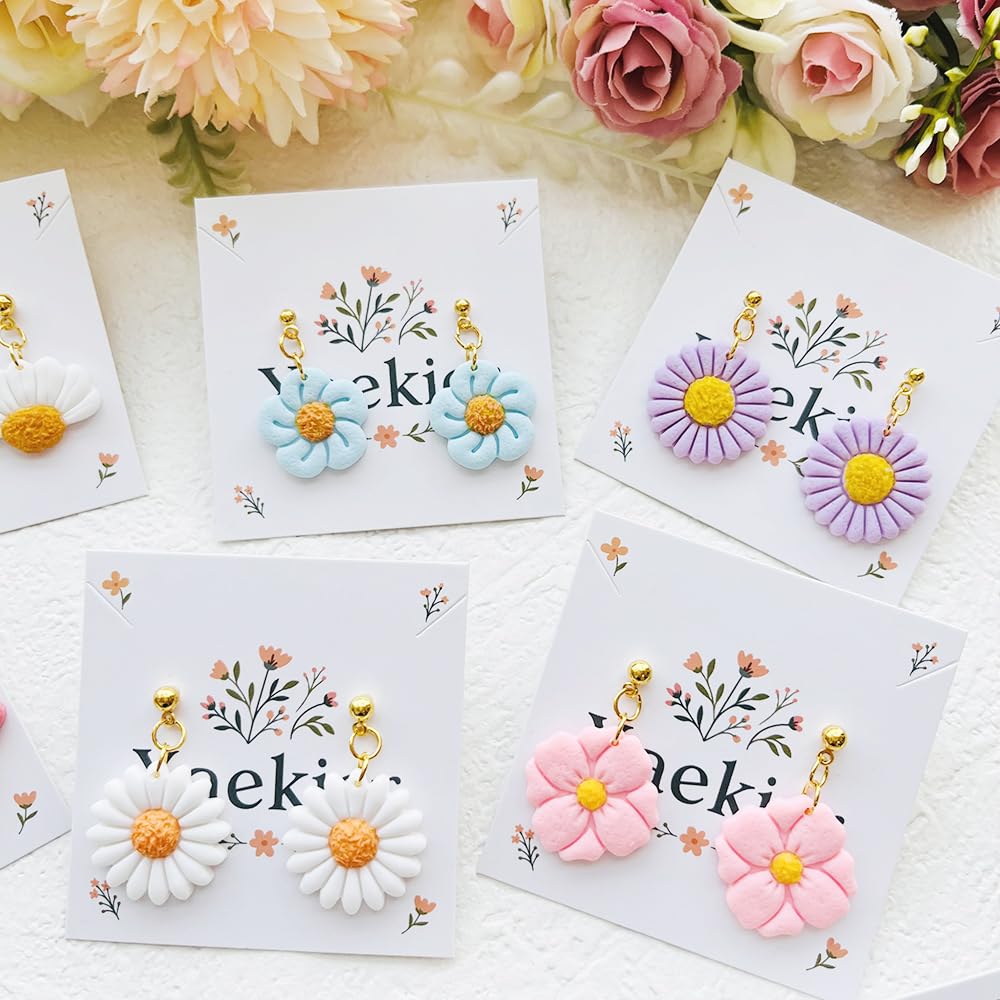Flower Shape Polymer Clay Cutters Set – Molds and Clay Cutters for Polymer Clay, Floral Clay Earring Tools